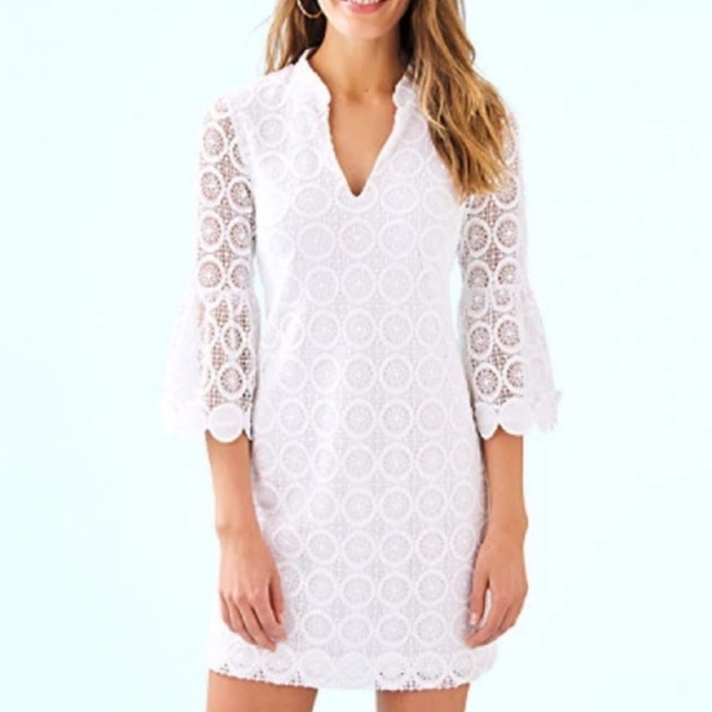 Lilly Pulitzer White Lace Shift Dress